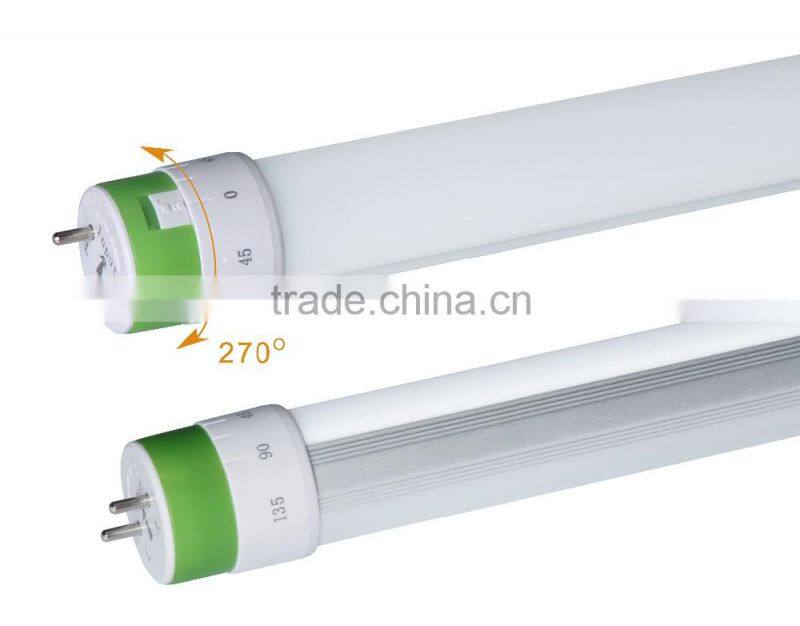 factory made best quality CE RoHs UL DLC TUV SAA rotatable T8 led tube light 2ft 4ft 5ft 600mm 1200mm 1500mm 0.6m 1.2m 1.5m