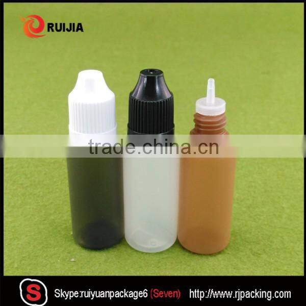 RUIJIA 3 5ml 8ml 10ml 15ml 18ml 20ml 30ml 50ml 60ml 100ml 120ml 180ml e liquid pe plastic eye dropper bottle with childproof cap