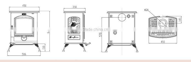 10 years professional cast iron mantel wood burning stove insert