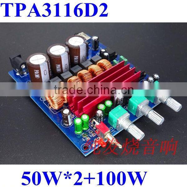 2.1 channel HIFI Sound Digital Car Amplifier Subwoofer Module Circuit Boards TPA3116D2 ,2X50+100W