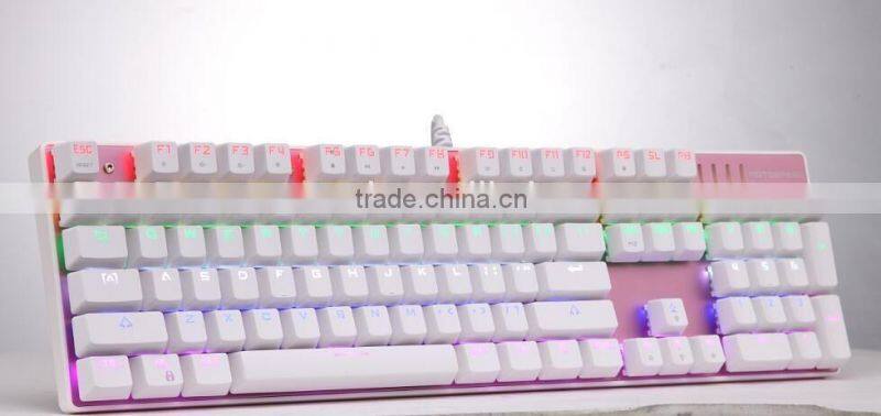 High quality suspension type RGB mechanical keyboard with aluminium alloy cover
