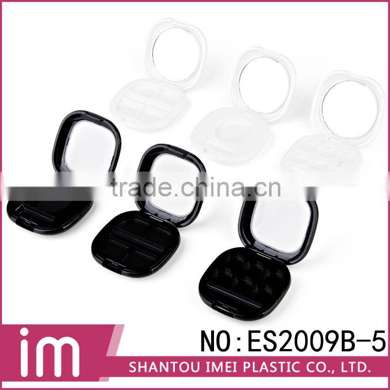 Fashion empty 6 colors black cheap cream eyeshadow palette