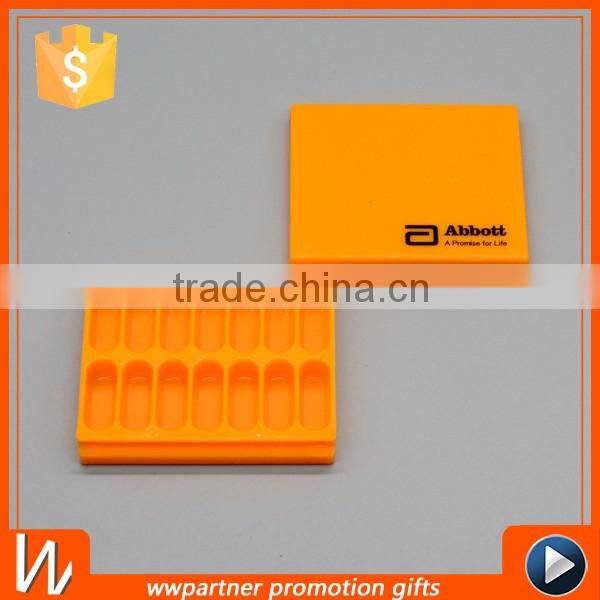 Hot weather Square Capsule container box for 14 compartments