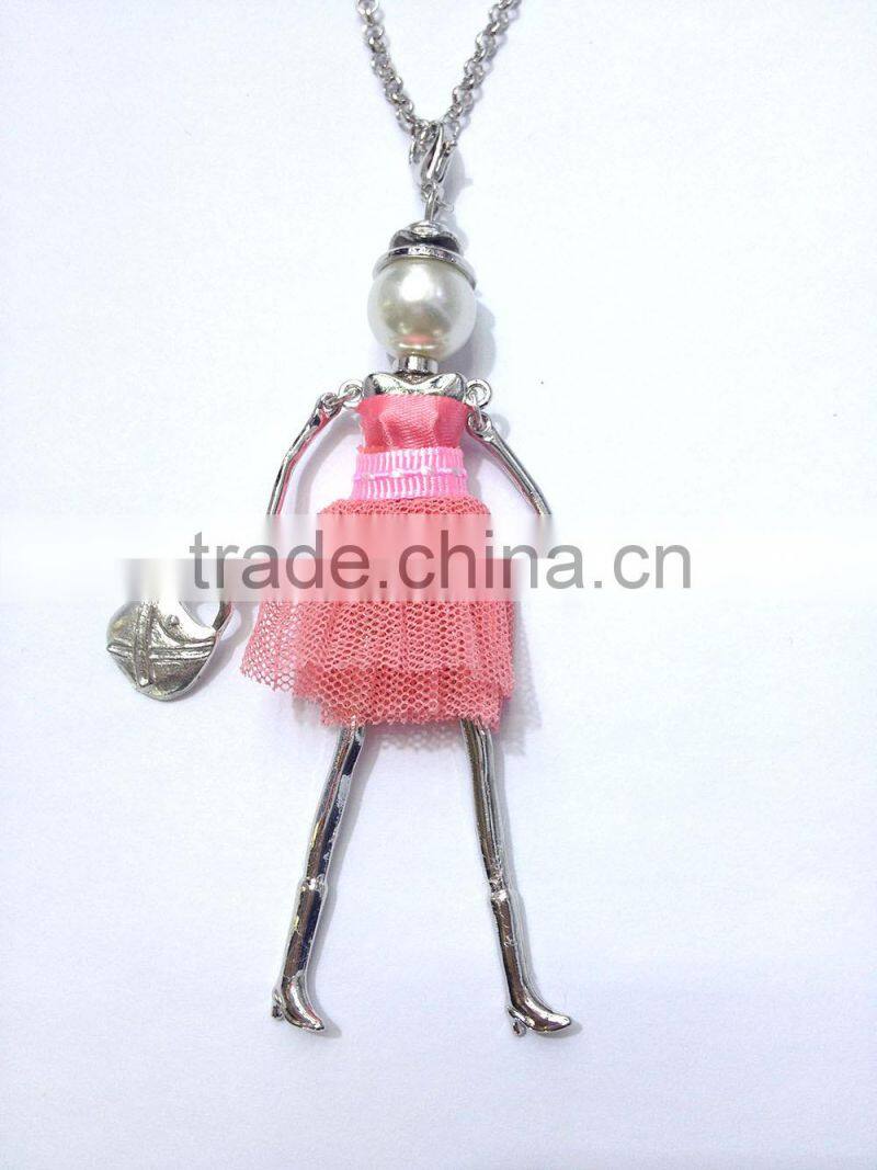 2015 France wedding dolls for ladies fashion crystal necklace pendant necklace chain necklace