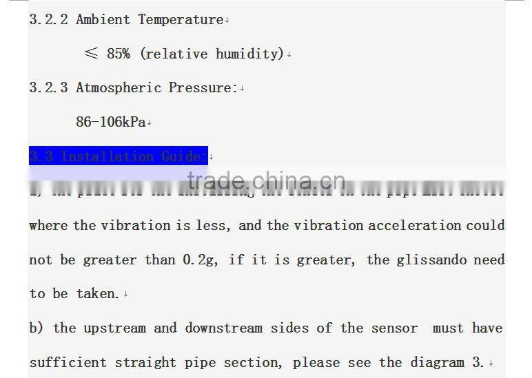 LUGB Vortex-shedding flow meter for water