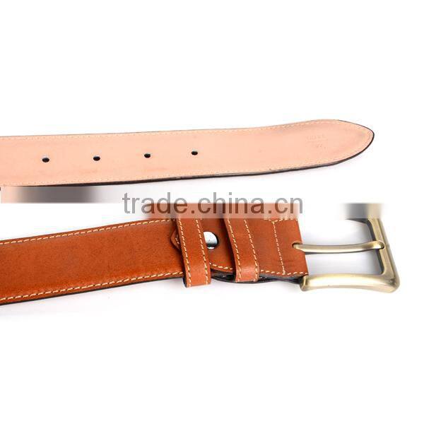 Fashion Brown Cowhide Leather Men's Soft Leather Belt