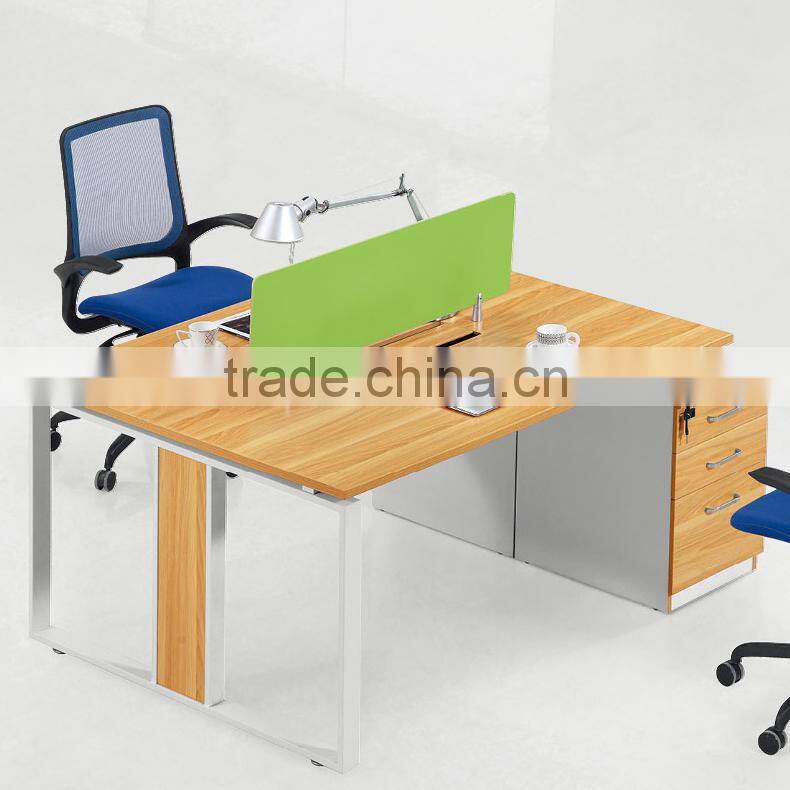 Quanya office 2 person desk wood laptop desk mdf furniture two person desk furniture
