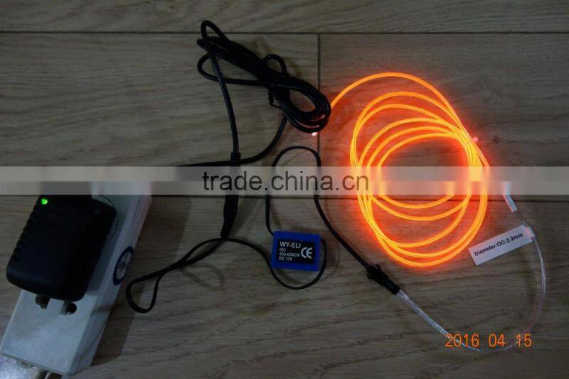 AC110V-240V Constant light INVERTER"Polar light 3"OD:2.6mm White EL WIRE