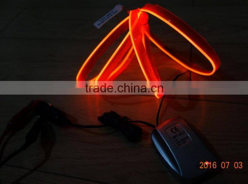 DC12V Sound-control Car seat lighting decoration"Polar light 2"2.2mm Green Single welt EL WIRE