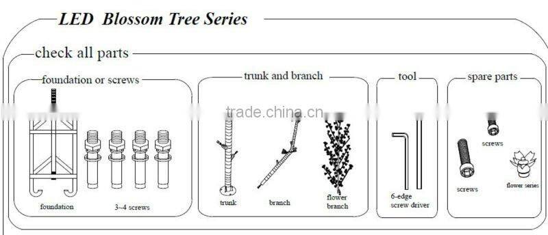 Festive LED artificial apple tree light with best effect