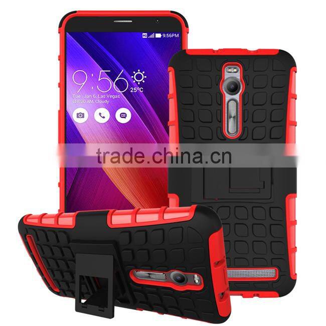 2016 New Product Combined Hybrid Shckproof Stand Cover For Asus Zenfone 2 Case