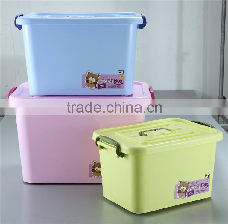 2014 New Design PP Multicolour Plastic Storage Box With Wheels.For Colthes Or Magazines Or Toys.Storage container