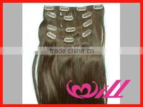 Thickest 160g Remy Clip In Hair Full Head Clip In Hair Extension Human Remy Hair Brazilian Hair With Snap Clips