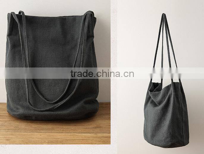 2016 new style canvas handbag durable large capacity shopping bag