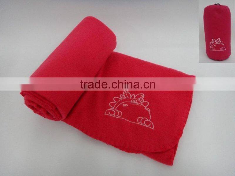 Bag Polyester embroidery Polar Fleece Blanket