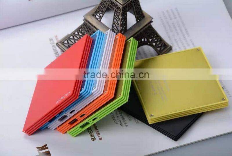 factory supply square shape design polymer battery portable power bank charger