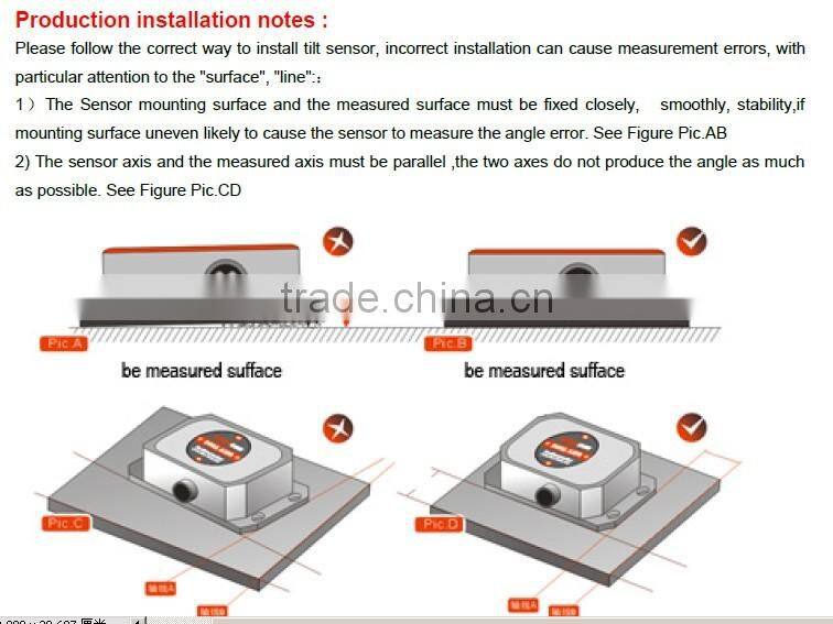 HCA510T High Precision Single/dual axis Analog Inclinometer With Full Temperature Compensation From Shenzhen Factory