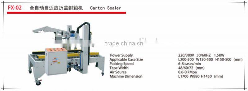Auto Uniform Flap Closing Carton Sealer