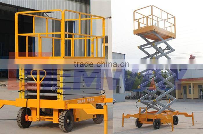 High performance mobile hydraulic manual platform lift for sale