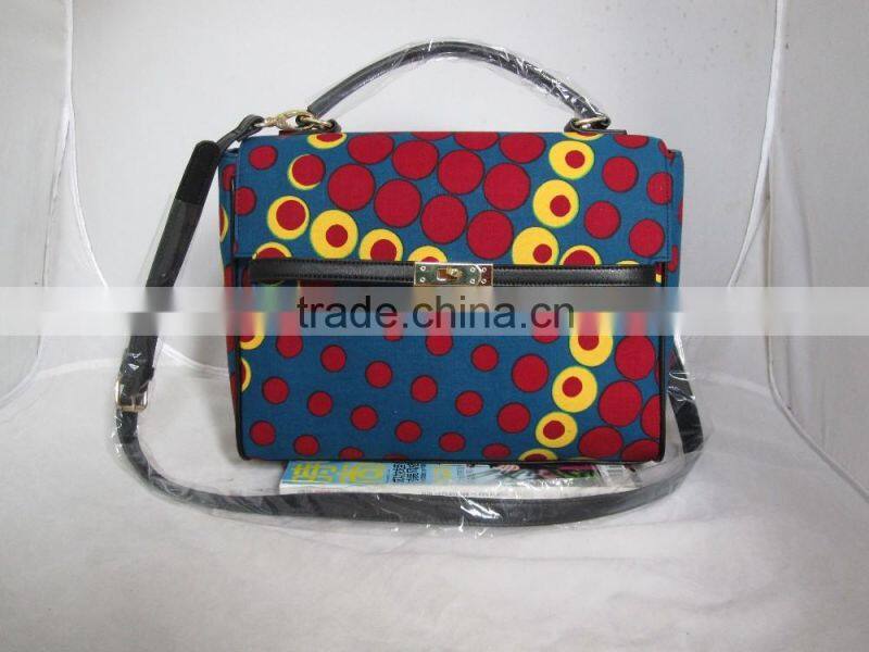 Hot selling fashion African wax print fabric shoulder bag wax cross boby bag