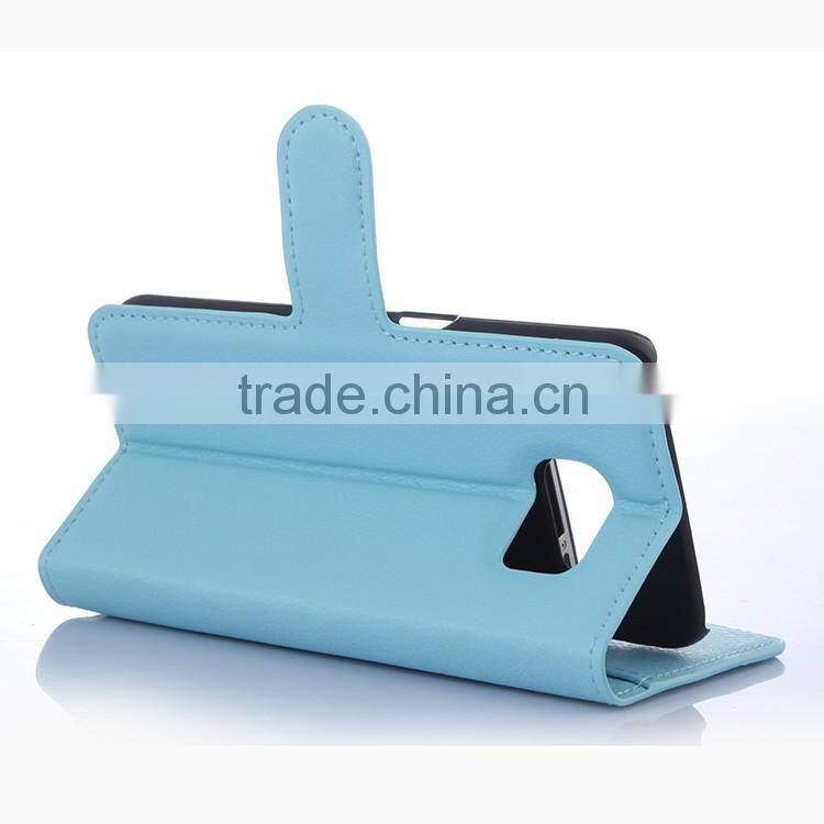 High Quality Leather Holster Card Wallet Folio Stand Flip Case Cover for Samsung GALAXY S6 edge