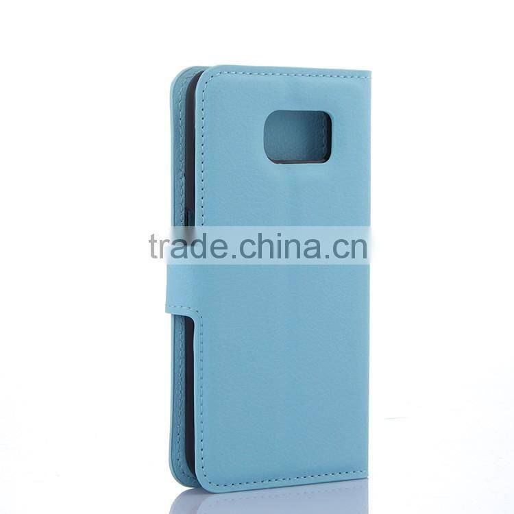 High Quality Leather Holster Card Wallet Folio Stand Flip Case Cover for Samsung GALAXY S6 edge