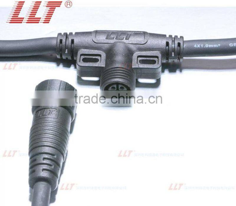 LLT Hot Sales M16 wire distributor led lighting system waterproo T connector