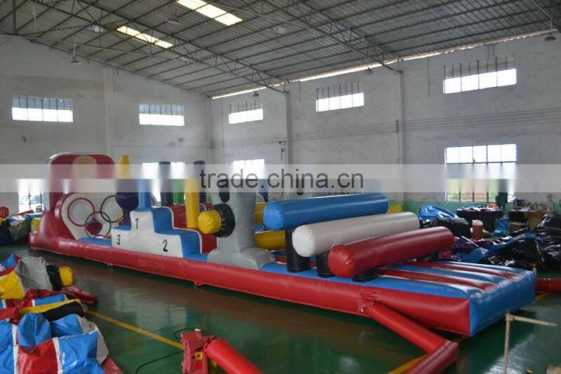 2016 Hot selling Olympics water obstacle inflatable obstacle course for adult and kids
