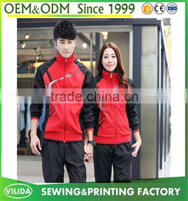 wholesale high quality breathable dry fit sportwear tracksuits