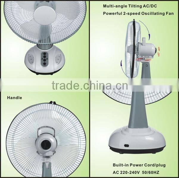 12inch best sales rechargeable emergency fan with light india