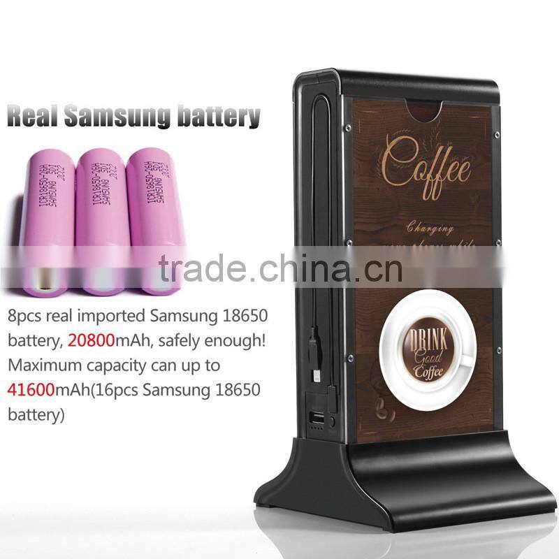 New Style menu power bank 20800mAh USB External Backup Battery Charger PowerBank for all phone