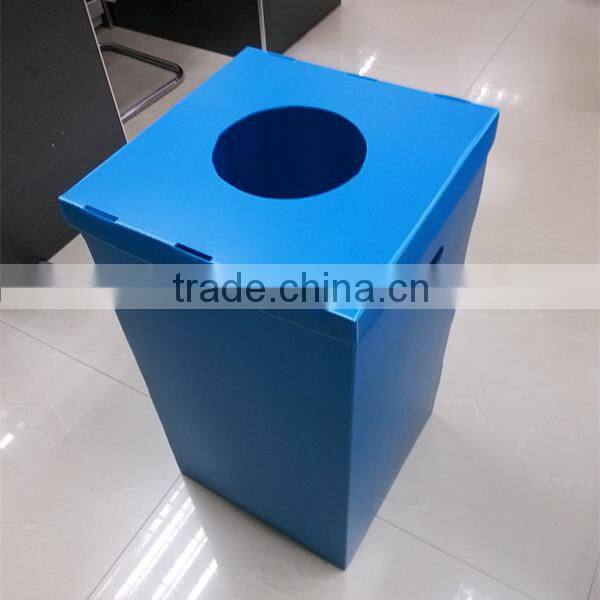 collapsible corrugated plastic waste bins outdoor use