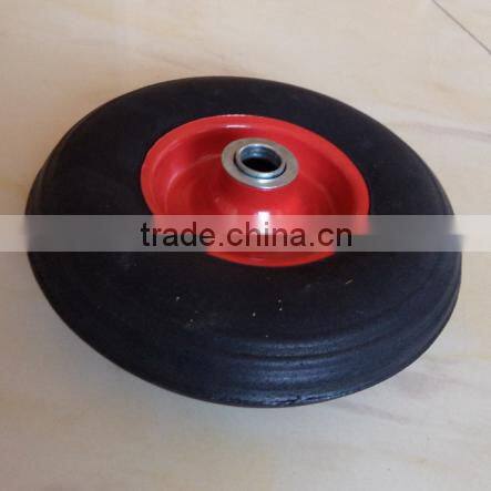8 inch 9inch solid rubber powder wheel with metal rim