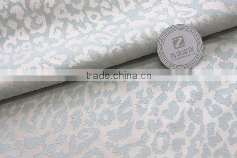 Leopard jacquard elastic fabric