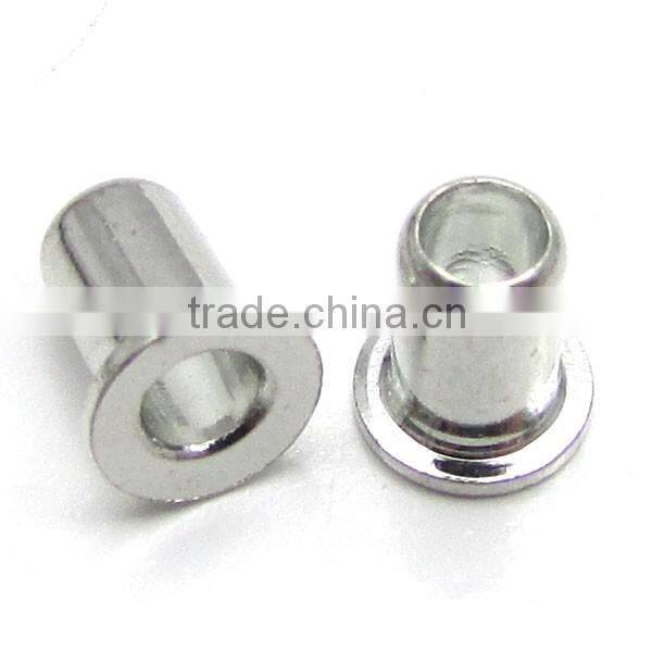 customized brass flat head semi tubular rivets