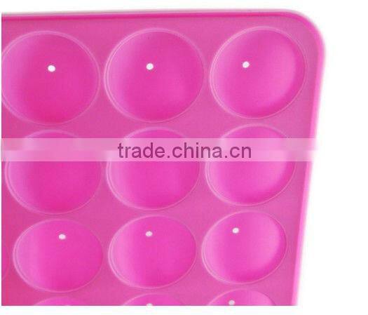 BPA Free 20 Holes Purple Silicone Lollipop Dessert Mold Cupcake Dessert Maker Chocolate Color