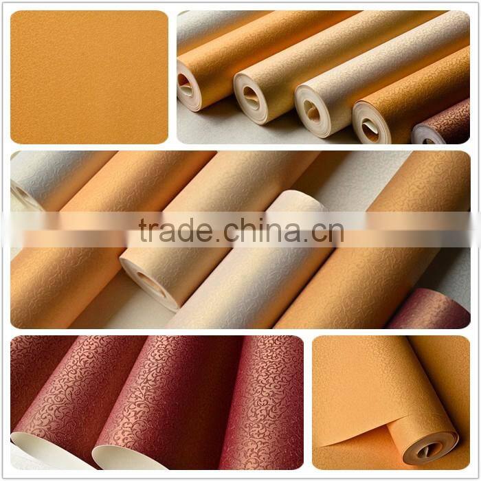 Retro pure paper wallpaper eco-friendly wallcovering on wall