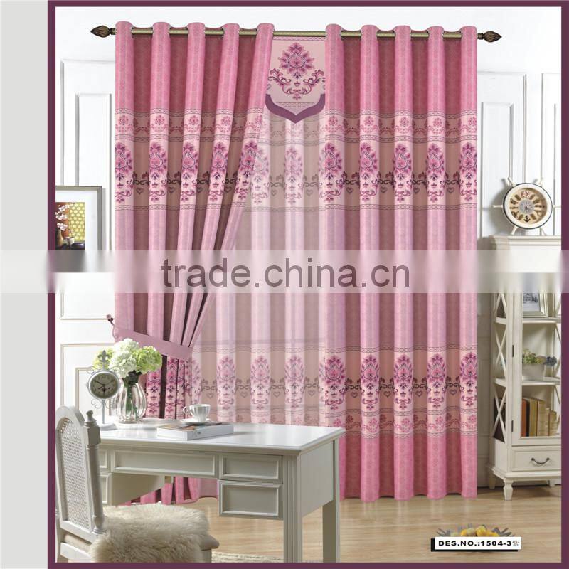 New curtain style printed blackout curtain fabric