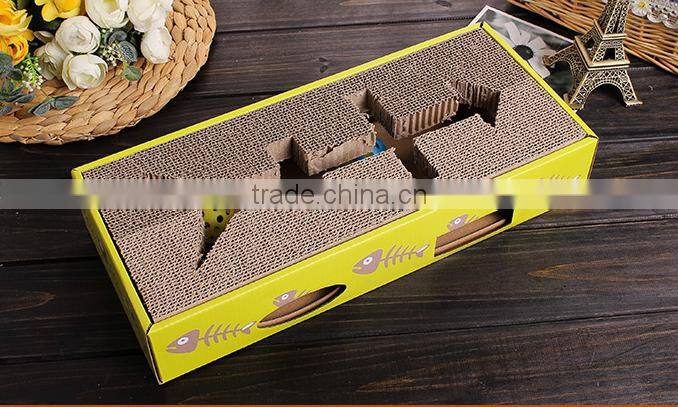 Aimigou New design Cardboard cat scratcher cat scratching board wtih catnip