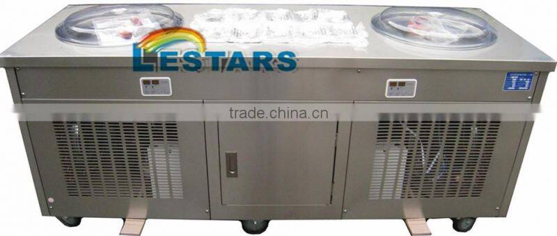 2016 New Style -30 C degree Fried Ice Cream Machine double pans
