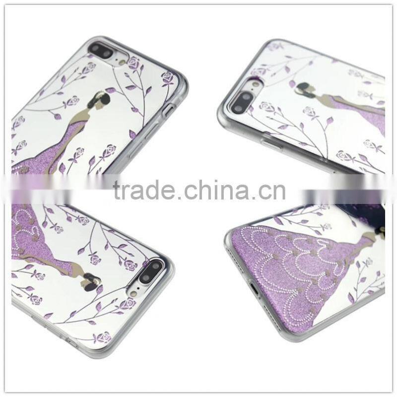 New products 2016 for iPhone 7 back cover, for iPhone 7 7 plus bling bling glitter tpu case cover skin