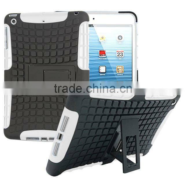 Tablet case TPU pc 2 in 1 stand shockproof case for ipad 1 2 3 , for custom ipad case cover ,for ipad case air