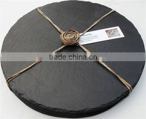 Slate round placemats x 4 10130