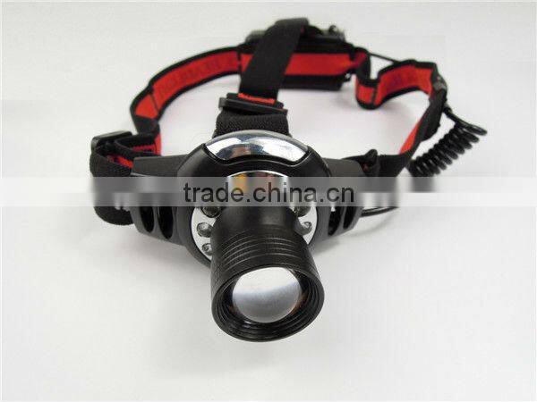 CREE Q5 6 red led flashling 3aaa led headlamp
