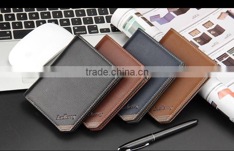 Baellery Men Business PU leather wallet for young billfold