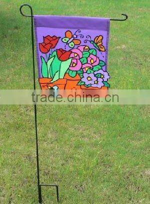 OEM Heat sublimation printing garden flag with windmill