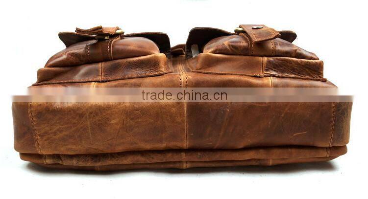 2016 Cowhide leather shoulder bags for men