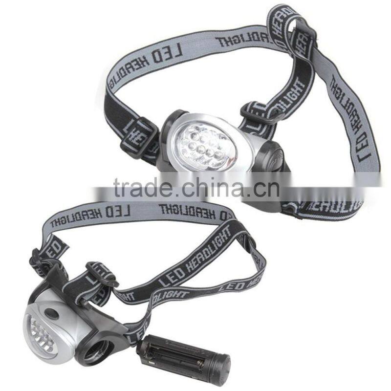 Super Bright 8 LEDs Headlamp 3 Mode Energy Saving Outdoor Sports Camping Fishing Head Lamp Flashlights