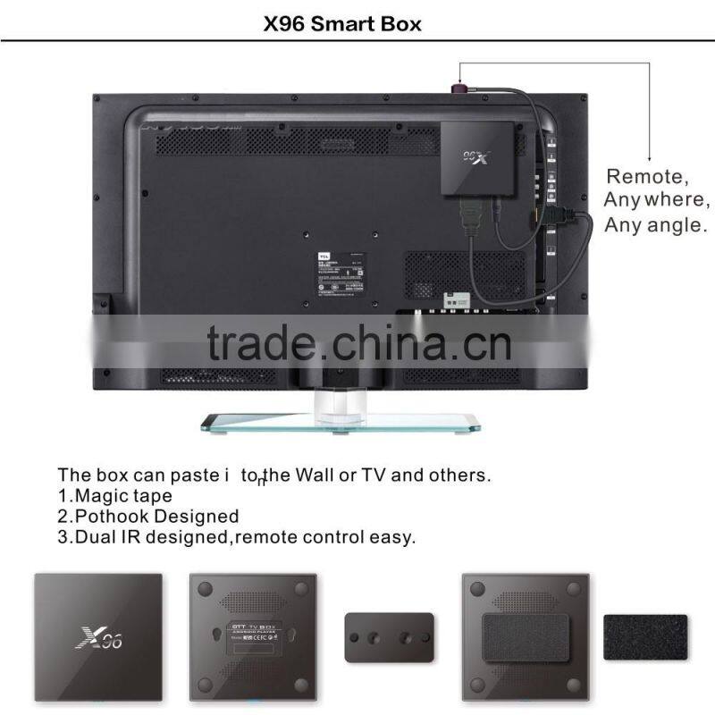 Amlogic S905X Quad Core Android 6.0 TV Box Wifi 4K*2K Kodi Marshmallow Media Player Set top box for X96 boxtv