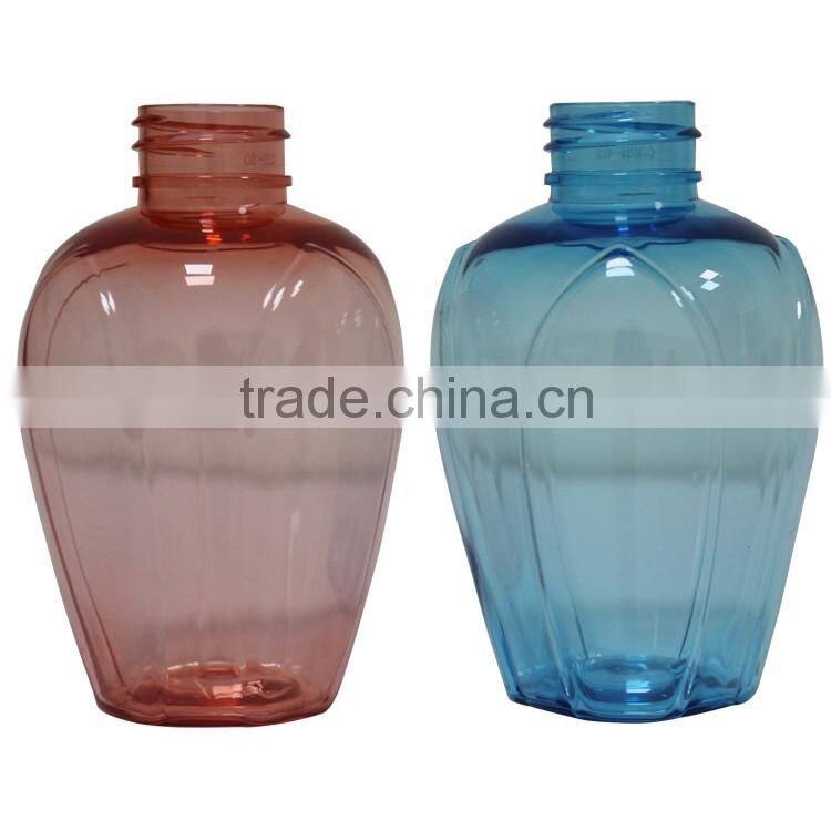 cheap wholesale round clear 200ml empty cosmetic pet bottle with screw cap